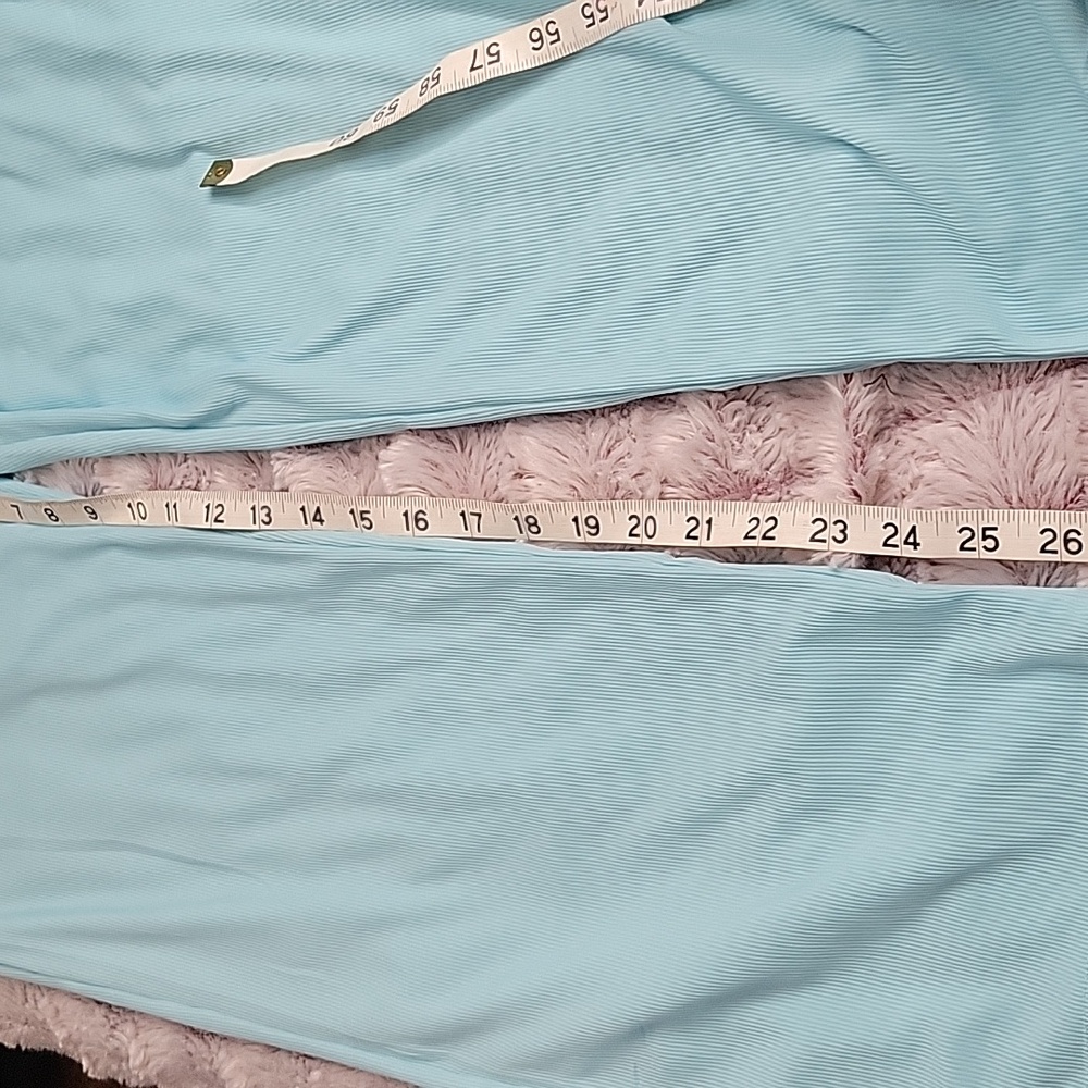 NWT Caike-Sports 2-Piece Lounge Set Light Blue Stretchy Athleisure Outfit Size M - Picture 9 of 11